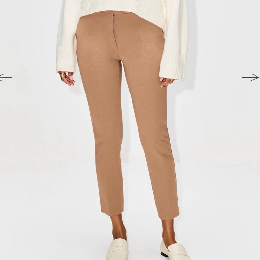 MAX MARA Pegno Slim Ankle Pant Size 6? Honey Tan Jersey Chino Pant